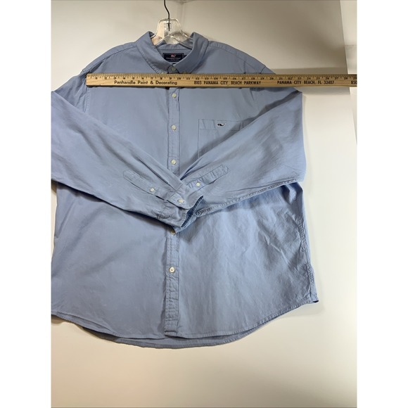 Vineyard Vines Slim Fit Preppy Classic Blue Oxford Shirt, XL - Picture 4 of 11